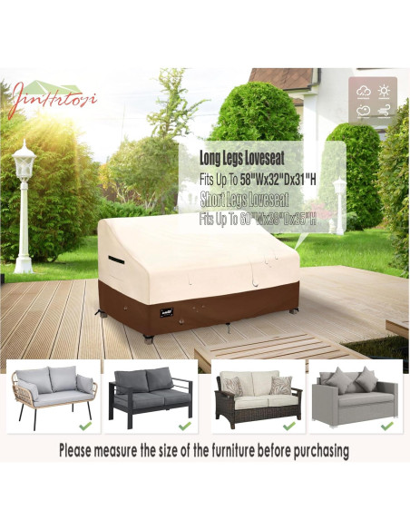 Funda de Sofá de Patio Jin Hrtoyi 147x81x78 cm Impermeable Funda de Sofá de Patio Jin Hrtoyi 147x81x78 cm Impermeable