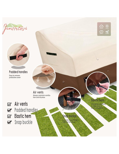 Funda de Sofá de Patio Jin Hrtoyi 147x81x78 cm Impermeable