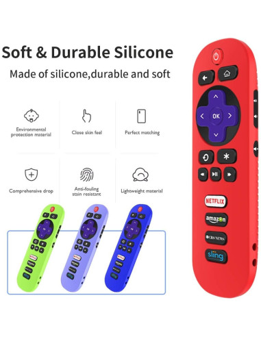 Funda de Silicona Woocon para Control Remoto TCL Roku TV RC280 - 4 Pack