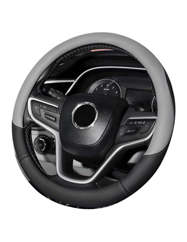 Funda de Volante Wevdn Gris Universal de Cuero Antideslizante