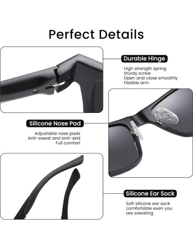 Gafas de sol polarizadas DUCO 8207 ligeras UV400 para hombres