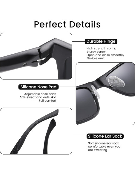 Gafas de sol polarizadas DUCO 8207 ligeras UV400 para hombres Gafas de sol polarizadas DUCO 8207 ligeras UV400 para hombres