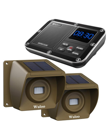 Alarma Solar Inalámbrica Wuloo con 2 Sensores y Receptor