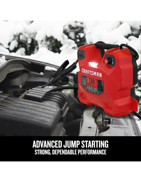 CRAFTSMAN Arrancador de Salto 1200A 12V y Estación Energía CRAFTSMAN Arrancador de Salto 1200A 12V y Estación Energía
