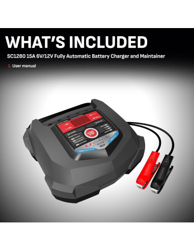 Cargador Automático Schumacher SC1280 15A 6V/12V 4-en-1