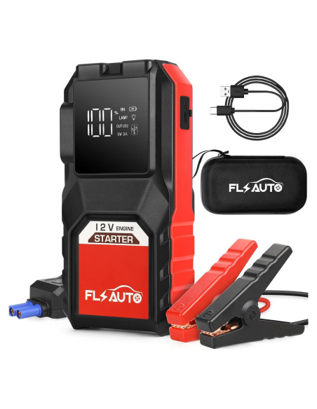 Arrancador de Batería Portátil FlyAuto 3000A 12V con USB Arrancador de Batería Portátil FlyAuto 3000A 12V con USB
