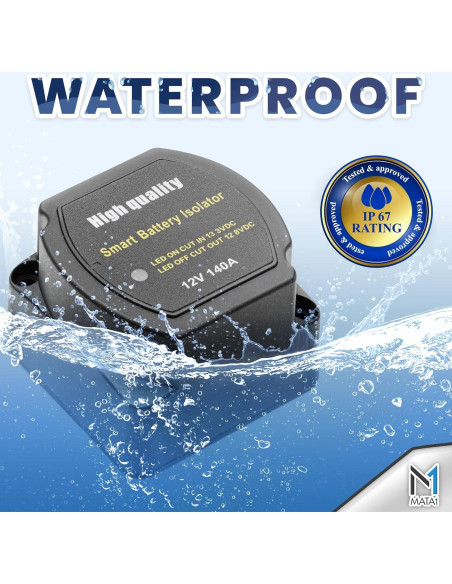Aislador de Batería Doble Mata1 12V 140Amp IP67 para Vehículos Aislador de Batería Doble Mata1 12V 140Amp IP67 para Vehículos