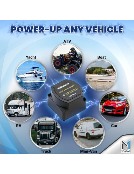 Aislador de Batería Doble Mata1 12V 140Amp IP67 para Vehículos Aislador de Batería Doble Mata1 12V 140Amp IP67 para Vehículos