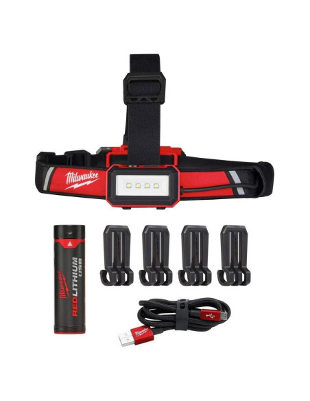 Lámpara Frontal Milwaukee 600 Lúmenes LED Recargable Lámpara Frontal Milwaukee 600 Lúmenes LED Recargable