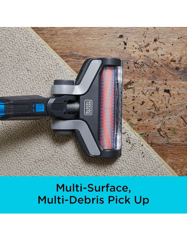 Aspiradora de varilla inalámbrica BLACK+DECKER 20V, Azul