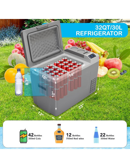 GAOMON Enfriador Eléctrico 32QT - Nevera Portátil 30L GAOMON Enfriador Eléctrico 32QT - Nevera Portátil 30L