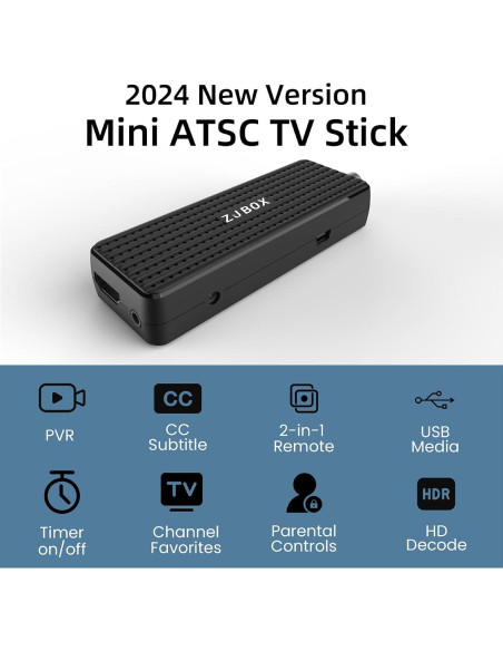 Caja Convertidora Digital ZJBOX 2024 ATSC 1080P HDMI USB Caja Convertidora Digital ZJBOX 2024 ATSC 1080P HDMI USB