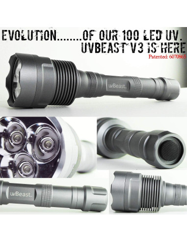 Linterna UV Profesional uvBeast V3 385-395nm - Alta Potencia