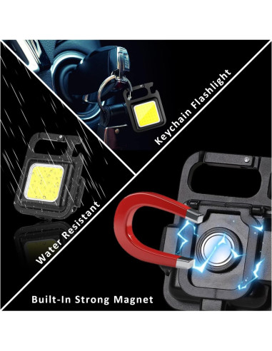 Linterna de Trabajo MAKDAK 2Pcs 800 Lúmenes Recargable