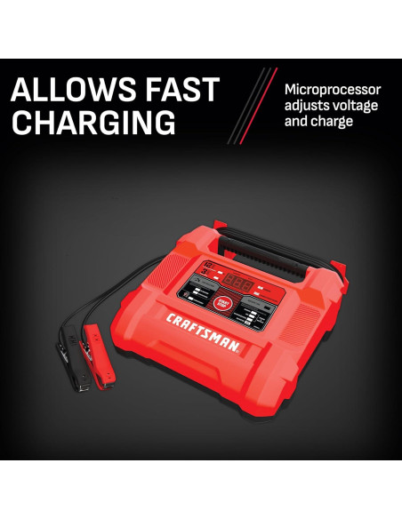 Cargador Automático Craftsman CMXCESM258 12A 6V/12V 4-en-1 Cargador Automático Craftsman CMXCESM258 12A 6V/12V 4-en-1