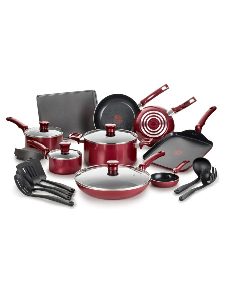 Juego de utensilios de cocina T-Fal Esencia 20 piezas Rojo Juego de utensilios de cocina T-Fal Esencia 20 piezas Rojo