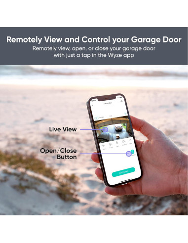 Controlador de Puerta de Garaje Inteligente Wyze con Video HD 1080p