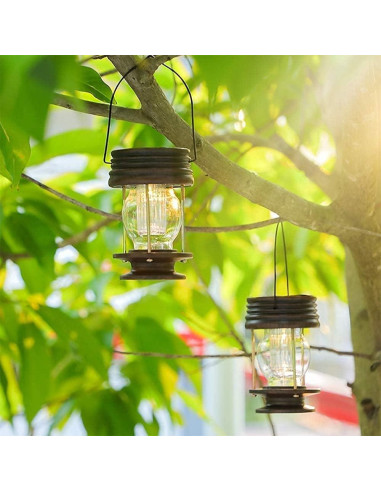 Linternas Solares Pearlstar Colgantes para Jardín - Paquete de 2