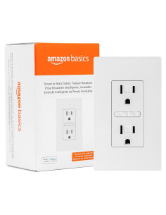 Enchufe Inteligente Amazon Basics Empotrado Wi-Fi 2.4 GHz