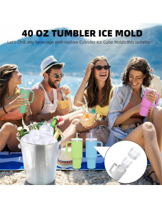 Molde de Hielo Tcamp de Silicona para Vaso 40 oz - Verde 2