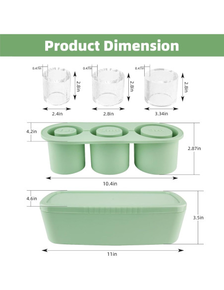 Molde de Hielo Tcamp de Silicona para Vaso 40 oz - Verde Molde de Hielo Tcamp de Silicona para Vaso 40 oz - Verde
