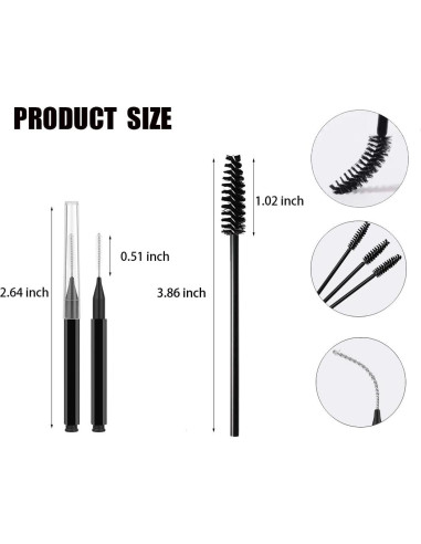 Juego de 120 Cepillos Micro para Cejas y Pestañas IAIHBBLY