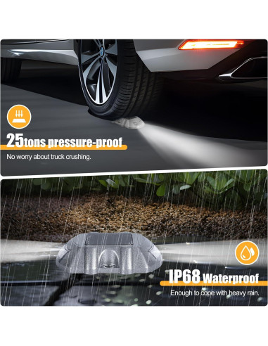Luces solares de muelle CREMANT 12-pack LED IP68 blancas