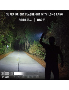 Linterna táctica Sofirn SP31 V3.0 2000 lúmenes recargable 2