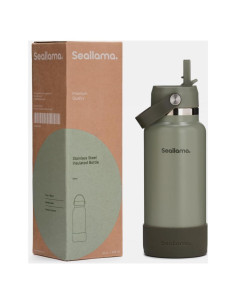 Botella de Agua Seallama 32 oz Acero Inoxidable Verde