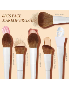 Juego de Brochas de Maquillaje LUXBRU 20 Piezas con Estuche 2