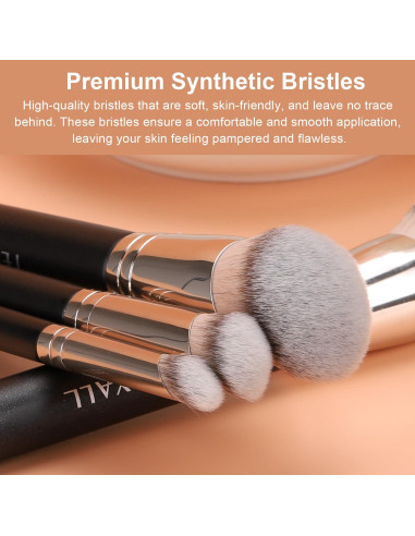 Juego de Brochas de Maquillaje TEOYALL 3PCS Anguladas