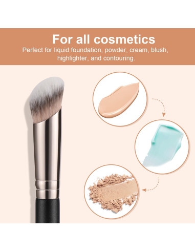 Juego de Brochas de Maquillaje TEOYALL 3PCS Anguladas