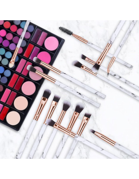Conjunto de Brochas de Maquillaje para Ojos DUAIU 16Pcs Sintéticas Conjunto de Brochas de Maquillaje para Ojos DUAIU 16Pcs Sintéticas