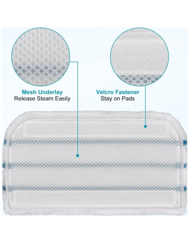 Almohadillas de Mopa a Vapor GFRED para Black+Decker 4 Pzas
