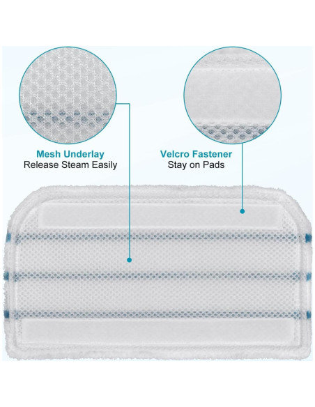 Almohadillas de Mopa a Vapor GFRED para Black+Decker 4 Pzas Almohadillas de Mopa a Vapor GFRED para Black+Decker 4 Pzas