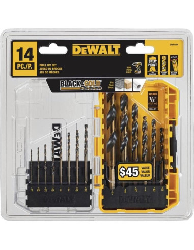 Juego de brocas DEWALT 14 piezas punta dividida 135