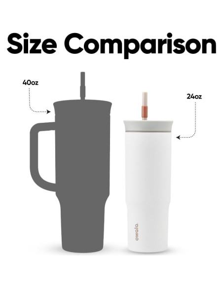 Vaso de viaje Owala 710 ml acero inoxidable con popote Vaso de viaje Owala 710 ml acero inoxidable con popote
