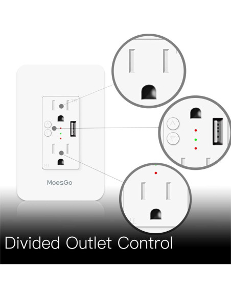 Enchufe Inteligente MoesGo con USB y Control Remoto WiFi Enchufe Inteligente MoesGo con USB y Control Remoto WiFi