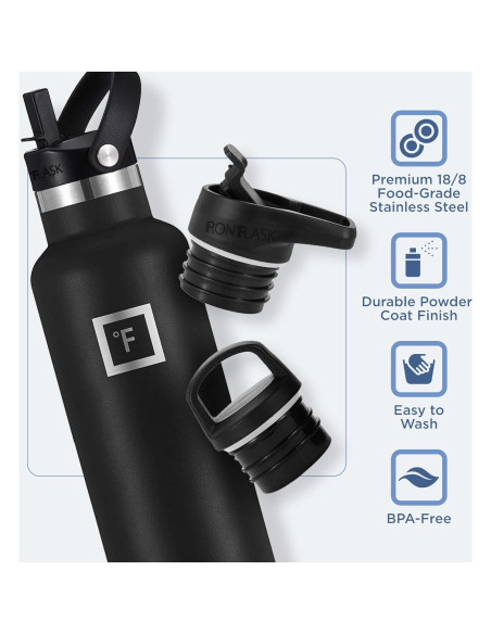 Botella de Agua IRON FLASK 24 Oz Acero Inoxidable Azul Botella de Agua IRON FLASK 24 Oz Acero Inoxidable Azul