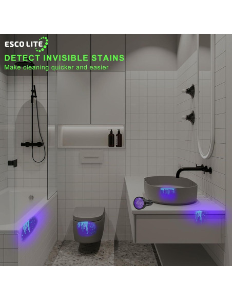 Linterna UV Escolite 51 LED Luz Negra para Detección de Manchas Linterna UV Escolite 51 LED Luz Negra para Detección de Manchas