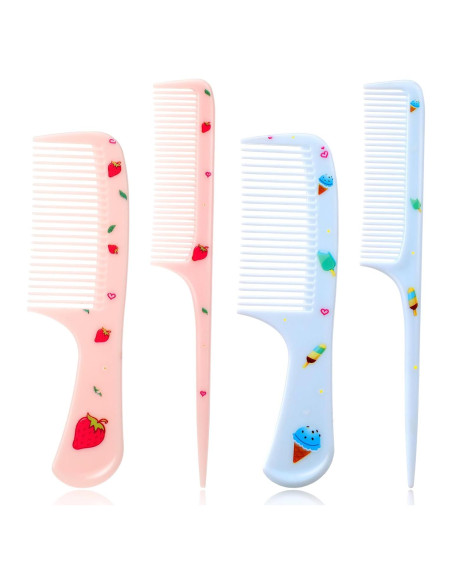Juego de 4 Cepillos para Cabello Niños Psyqtsuary Azul/Rosa Juego de 4 Cepillos para Cabello Niños Psyqtsuary Azul/Rosa