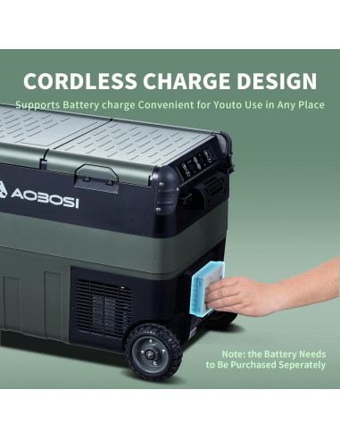 Refrigerador de Coche AAOBOSI 40L Doble Zona Control APP
