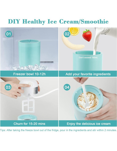 Máquina de Helados Secura BL300 Automática 0.38L Aqua