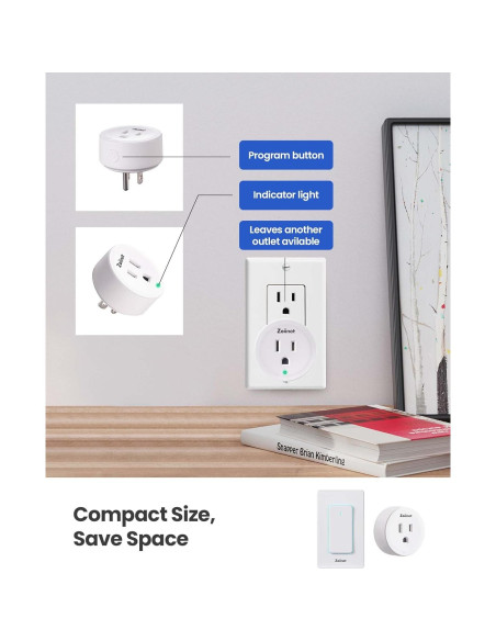 Enchufe Inteligente Zoiinet SW-AK1, Control por Voz y Temporizador Enchufe Inteligente Zoiinet SW-AK1, Control por Voz y Temporizador