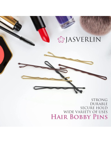 Pinzas para Cabello JASVERLIN Marrón 6 cm - Paquete 100 Piezas