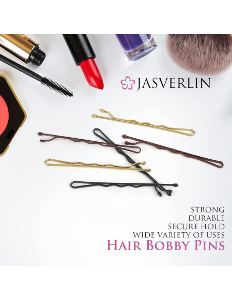 Pinzas para Cabello JASVERLIN Marrón 6 cm - Paquete 100 Piezas Pinzas para Cabello JASVERLIN Marrón 6 cm - Paquete 100 Piezas