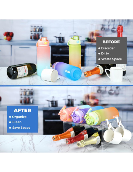 Organizador de Botellas HUGE CARE - Apilable 6 Botellas Organizador de Botellas HUGE CARE - Apilable 6 Botellas