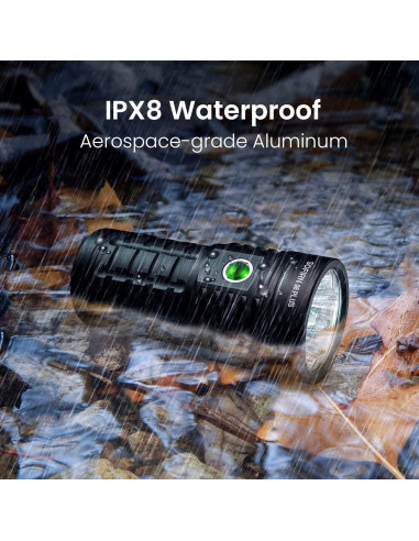Linterna Sofirn Q8 Plus 16000 lúmenes recargable 11.94cm