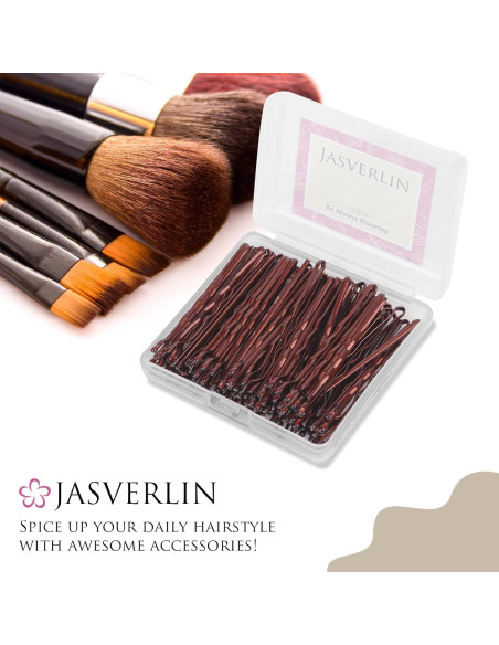 Pinzas para Cabello JASVERLIN Marrón 6 cm - Paquete 100 Piezas Pinzas para Cabello JASVERLIN Marrón 6 cm - Paquete 100 Piezas