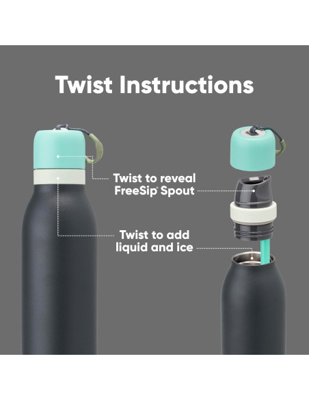 Botella de Agua Owala FreeSip Twist 710 ml Aislada Azul Botella de Agua Owala FreeSip Twist 710 ml Aislada Azul